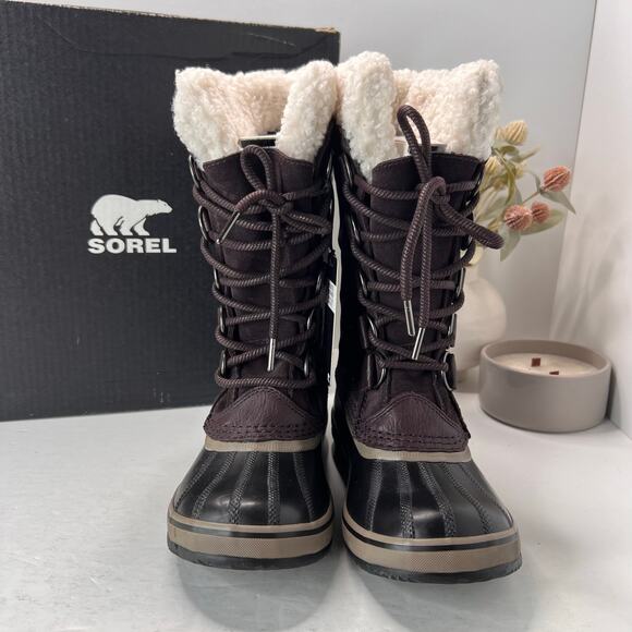 Sorel Joan of Arctic Suede Waterproof Boots New Cinder/Wet Sand Women 6.5 NWB - Picture 1 of 10